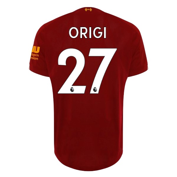 Camiseta Liverpool NO.27 Origi Primera equipo 2019-20 Rojo